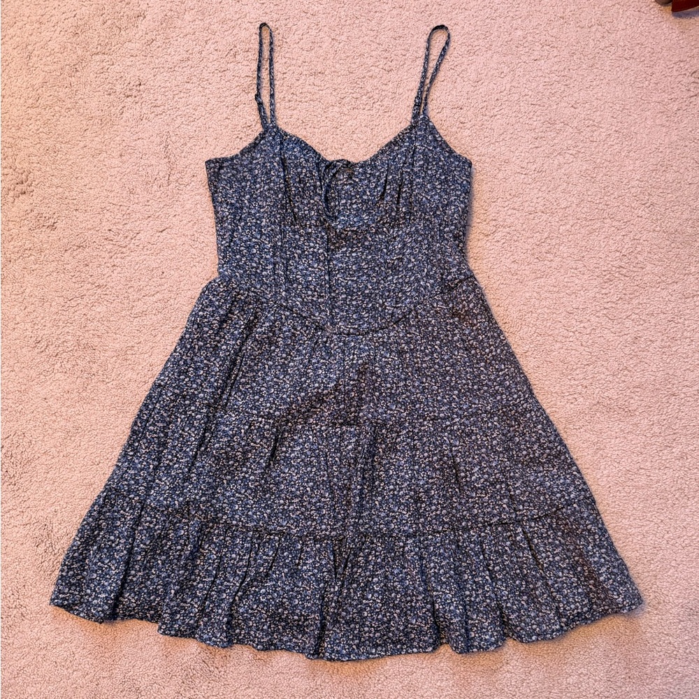 Tinseltown Blue Floral Midi Dress